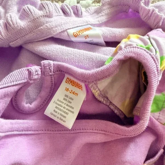 Gymboree Purple Floral and Butterfly Outfit Toddler Girl - Picture 8 of 9